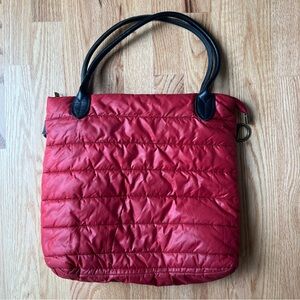 MADE IN ITALY Red & black puffer bag